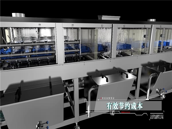 高壓水流周轉箱清洗機，雞籠清洗機